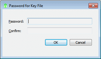 Phrase de passe du fichier clé